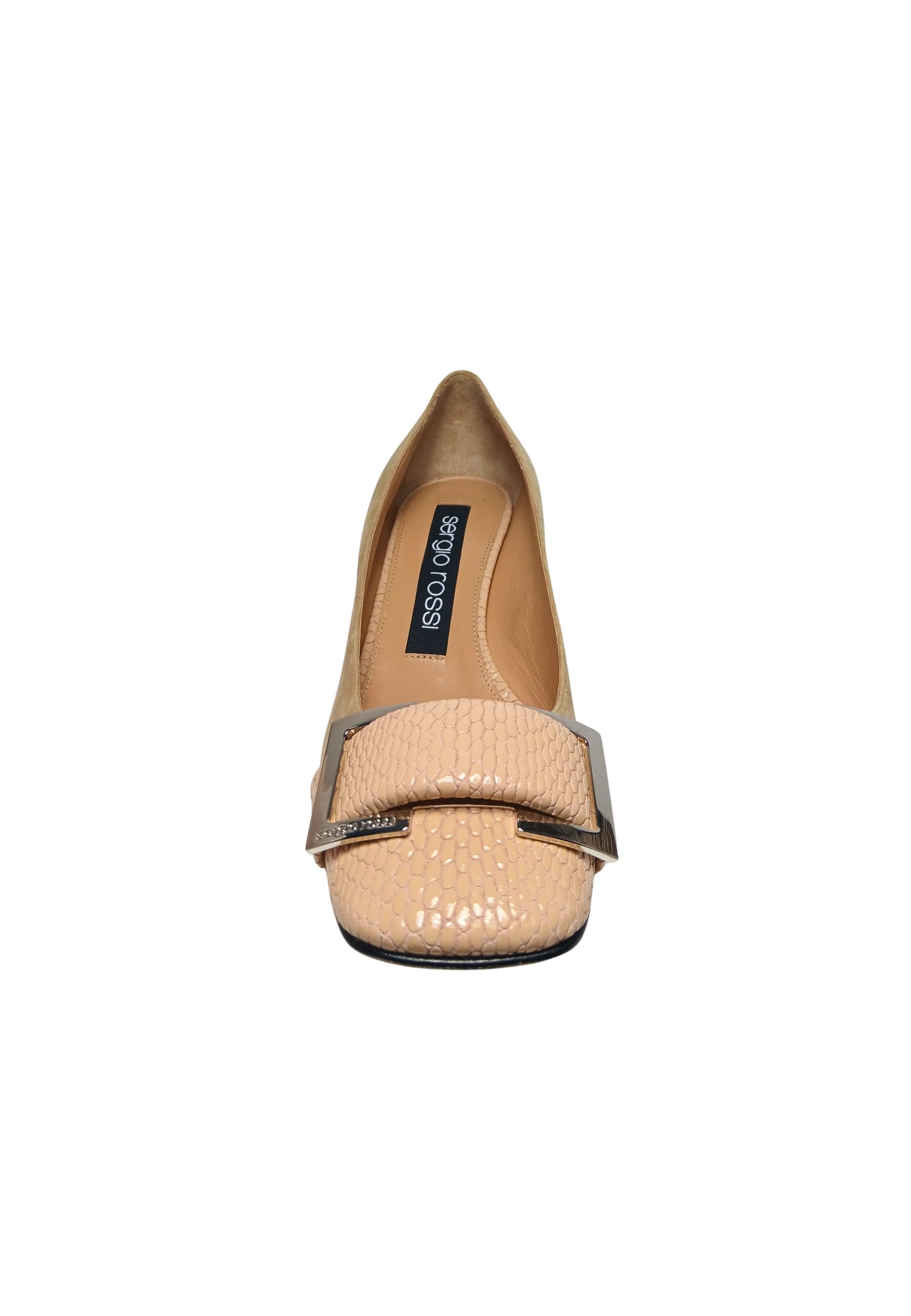 sergio rossi A94570-MFI473-2875-C00 Sergio Rossi Donna Camoscio Beige - 2