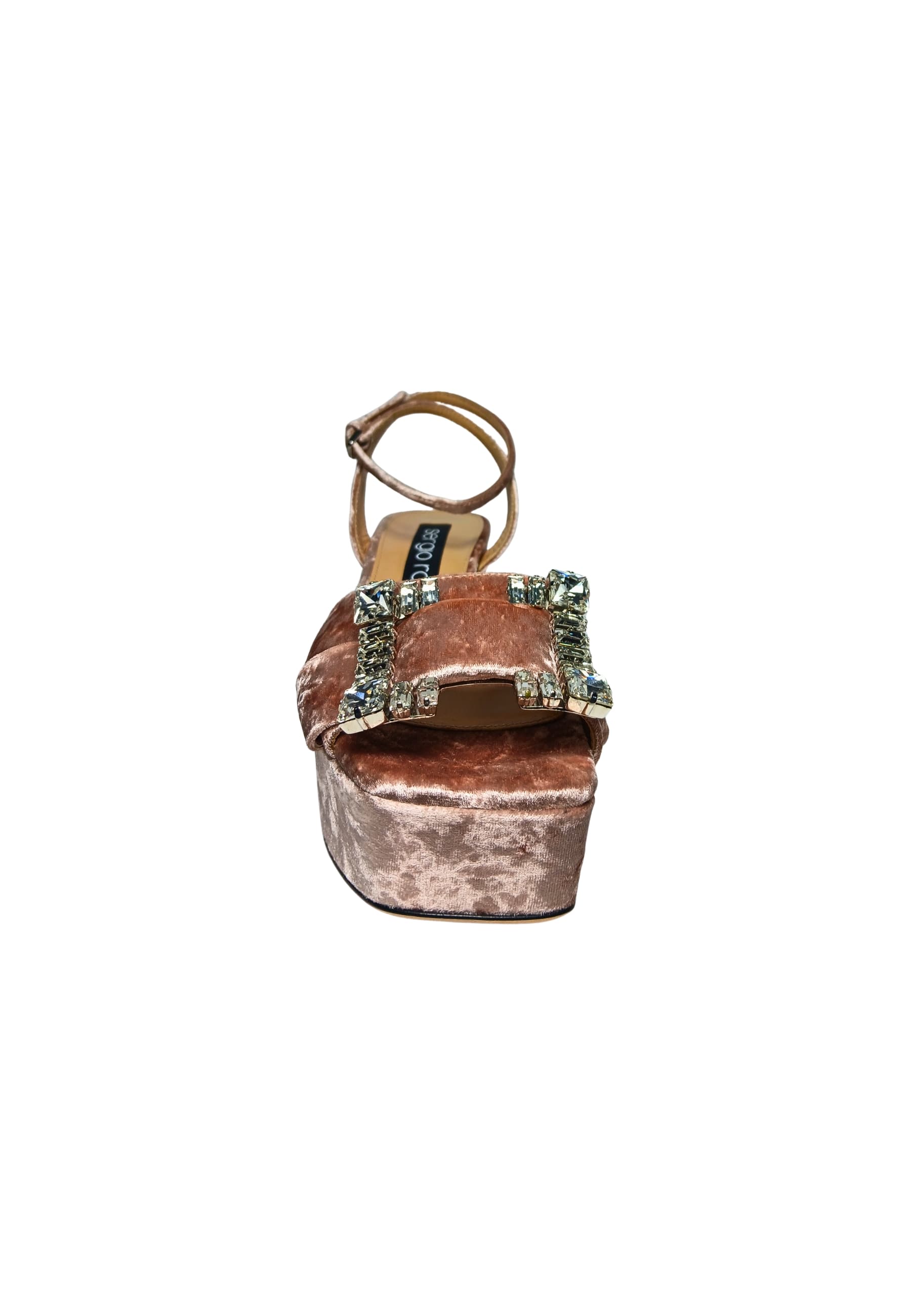 sergio rossi B08050-MTE364-5703-111 Sergio Rossi Donna Velluto Rosa - 5