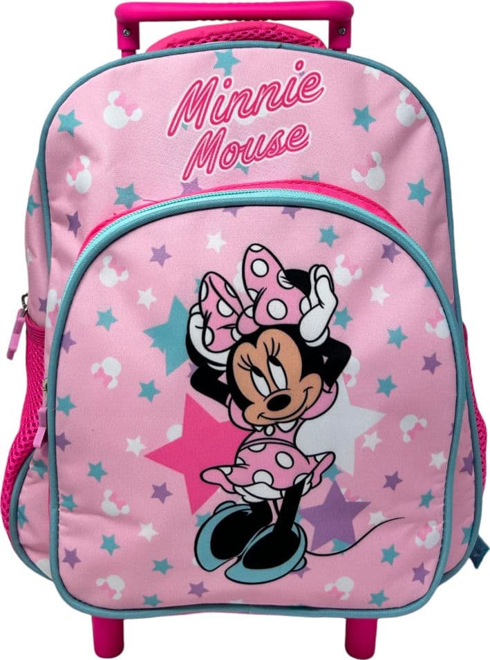 ZAINO ASILO TROLLEY MINNIE MOUSE CON TASCA FRONTALE 30CM MANICO ALLUNGABILE VIAGGI 673122A - 4