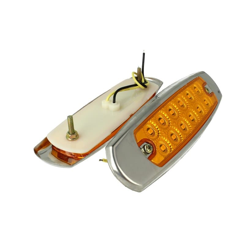 Kit Luci Fanali Arancione 24V 12V Luci Ingombro Cortesia Targa Cupola Cappa Del Camion Bus Barca Furgone M-TF2408A - 2
