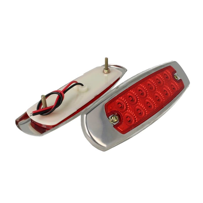 Kit Luci Fanali Rosso 24V 12V Luci Ingombro Cortesia Targa Cupola Cappa Del Camion Bus Barca Furgone M-TF2408R - 2