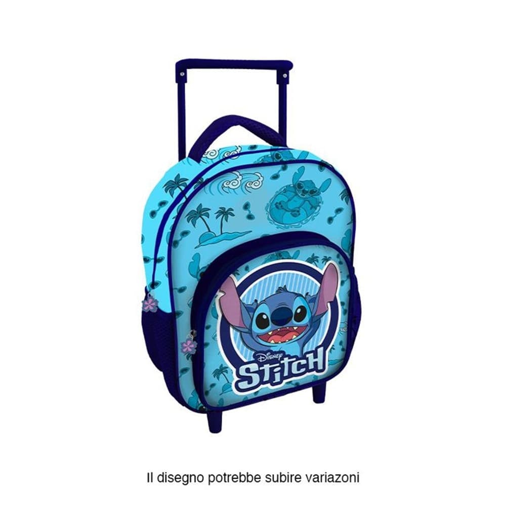 ZAINO ASILO TROLLEY STITCH CON TASCA FRONTALE 30 CM MANICO ALLUNGABILE VIAGGI 674174A - 2