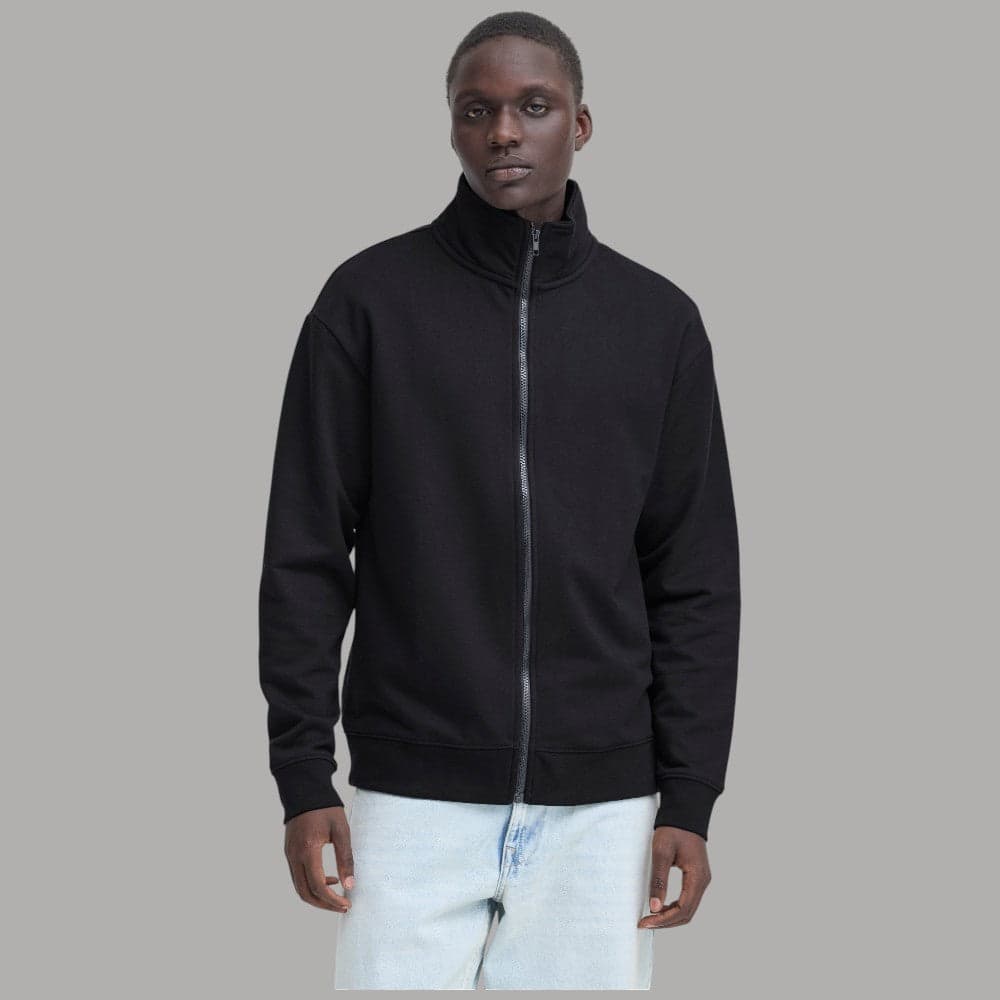 Blend Felpa con Zip Internamente Garzata Regular Fit Nero BRODY - 3