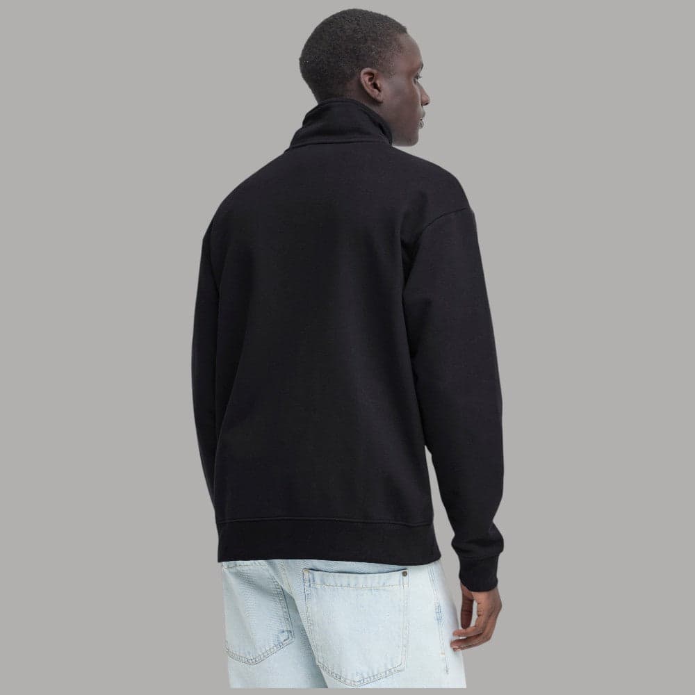Blend Felpa con Zip Internamente Garzata Regular Fit Nero BRODY - 4