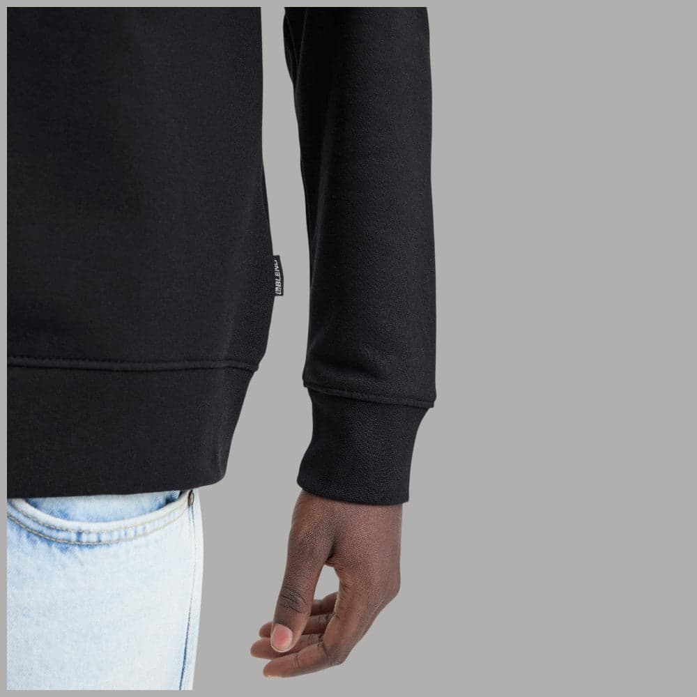 Blend Felpa con Zip Internamente Garzata Regular Fit Nero BRODY - 5