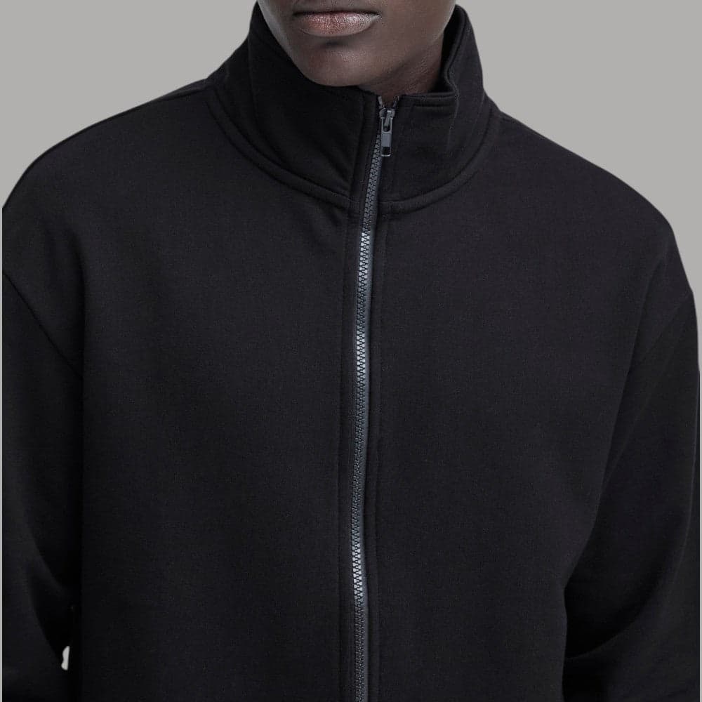 Blend Felpa con Zip Internamente Garzata Regular Fit Nero BRODY - 6