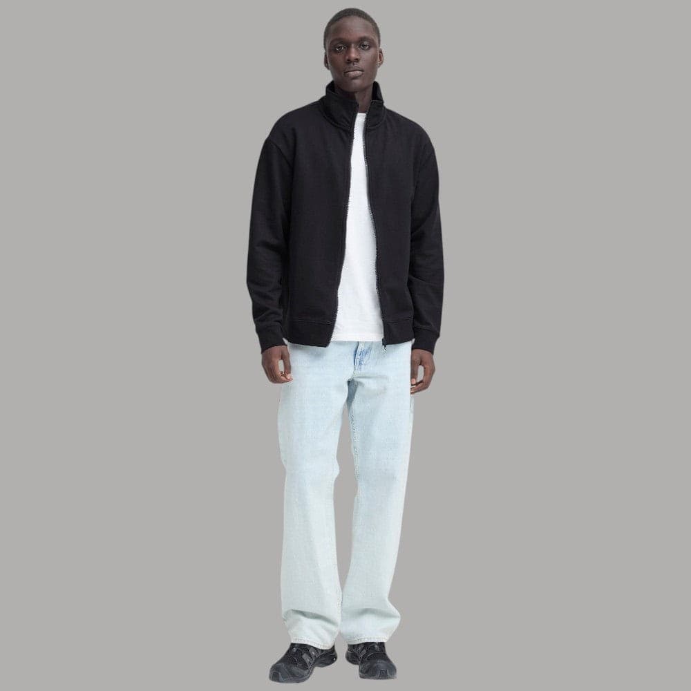 Blend Felpa con Zip Internamente Garzata Regular Fit Nero BRODY - 7