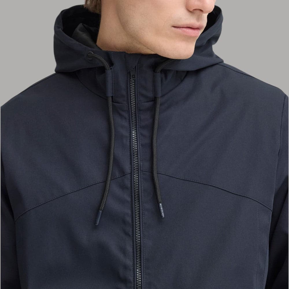Blend giacca primaverile EFI HOOD giubbino uomo con cappuccio e zip blu - 3