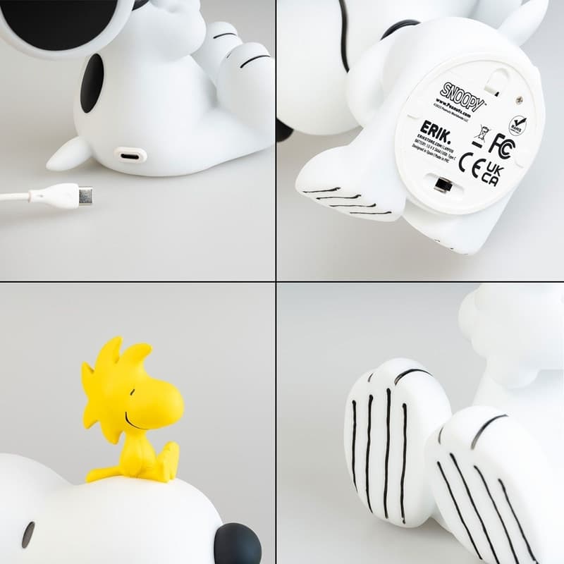 Snoopy - Luce notturna a LED per bambini (26,7 x 18,5 cm) - 3