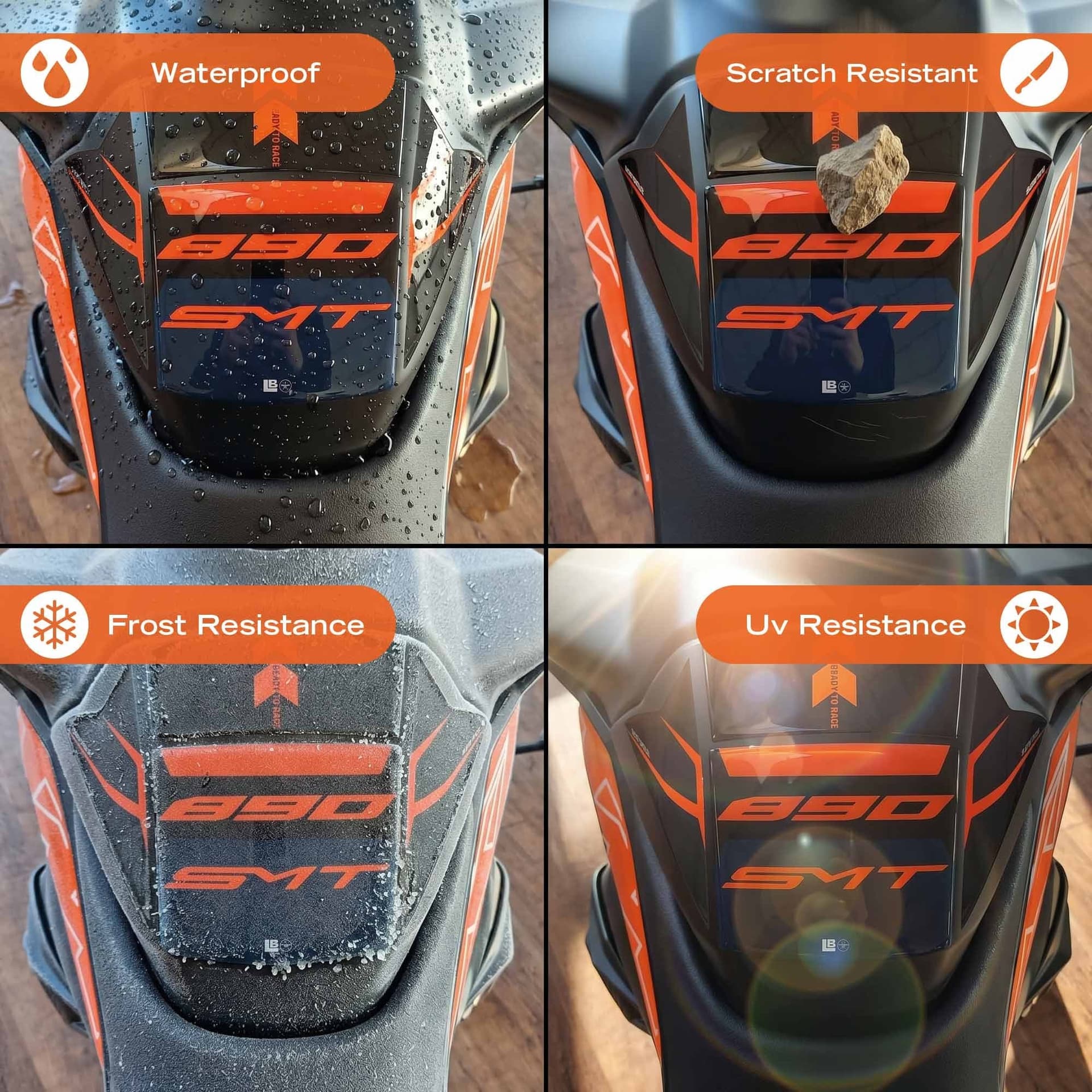 Paraserbatoio Adesivo 3D Protezione moto compatibile con KTM 890 SMT 2026 - 4