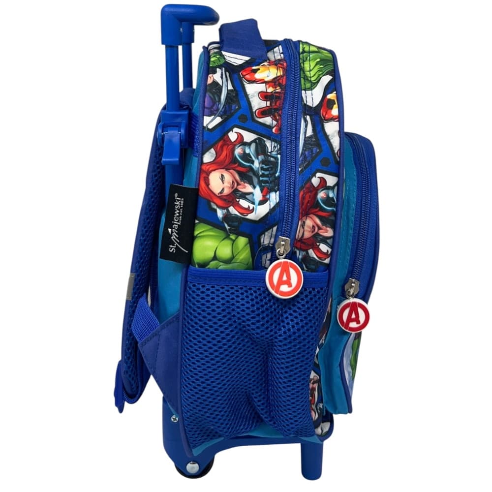 ZAINO ASILO TROLLEY AVENGERS CON TASCA FRONTALE 30 CM MANICO ALLUNGABILE VIAGGI 673047A - 5