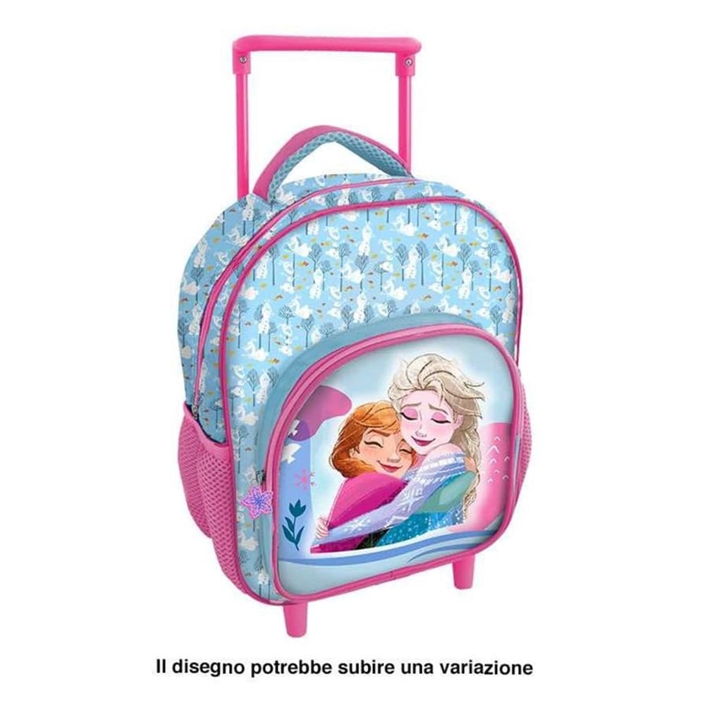 ZAINO ASILO TROLLEY FROZEN CON TASCA FRONTALE 30 CM MANICO ALLUNGABILE VIAGGI 673115A - 2