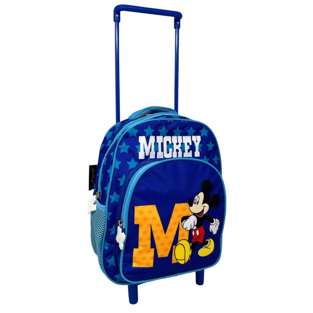 ZAINO ASILO TROLLEY MICKEY MOUSE TOPOLINO TASCA FRONTALE 30CM MANICO ALLUNGABILE 673078A - 5