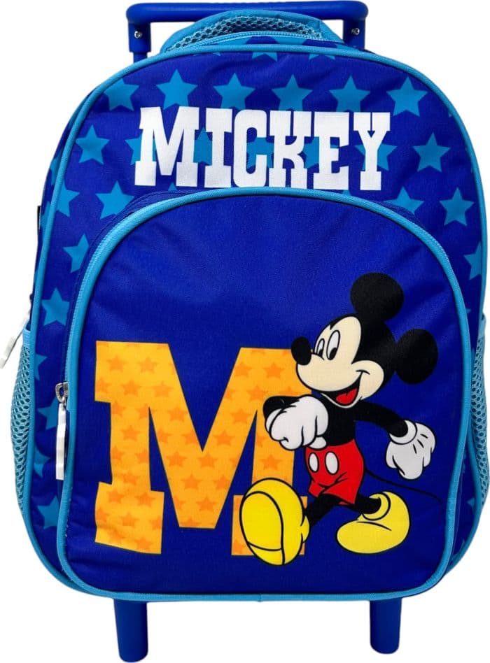 ZAINO ASILO TROLLEY MICKEY MOUSE TOPOLINO TASCA FRONTALE 30CM MANICO ALLUNGABILE 673078A - 6