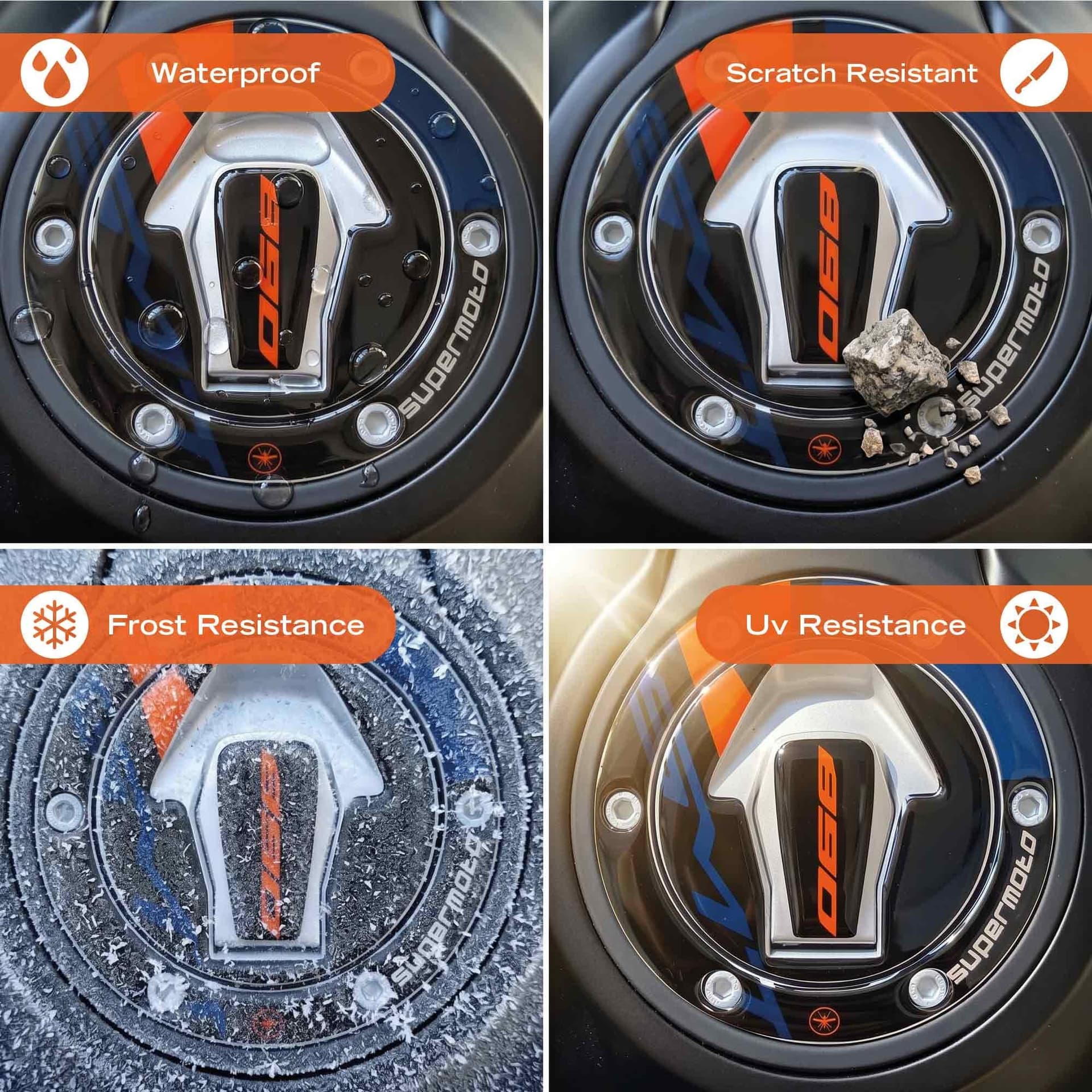 Adesivo Protezione Tappo Serbatoio moto compatibile con KTM 890 SMT 2026 - 4