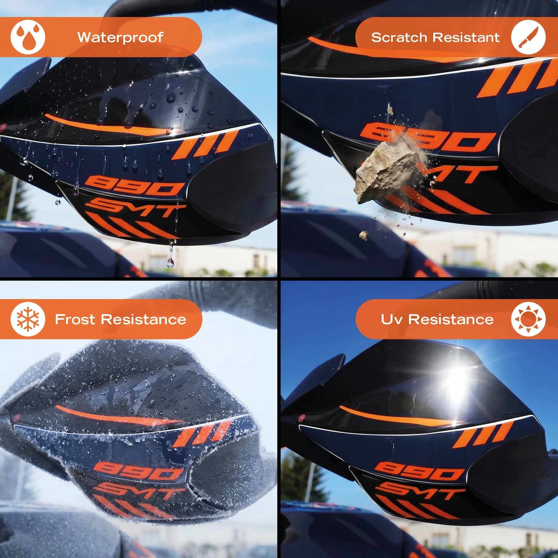Adesivi Gel 3D Protezioni Paramani moto compatibili con KTM 890 SMT 2026 - 3