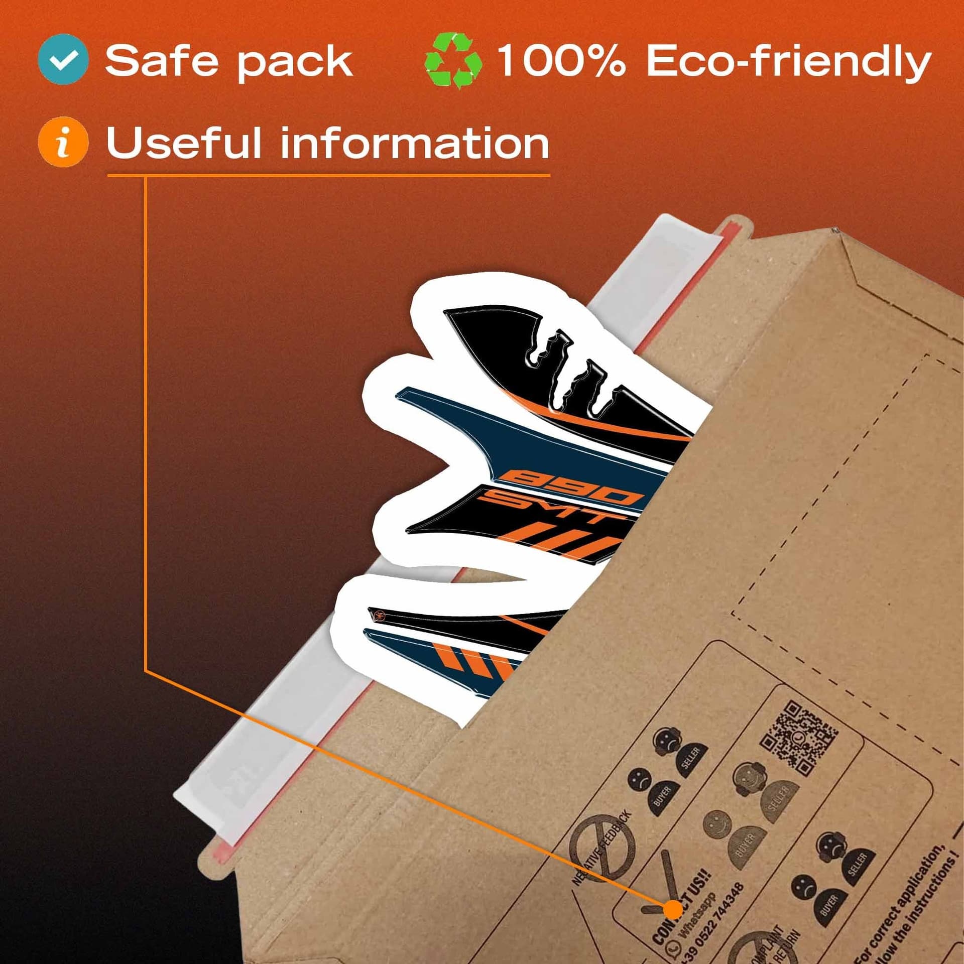 Adesivi Gel 3D Protezioni Paramani moto compatibili con KTM 890 SMT 2026 - 5