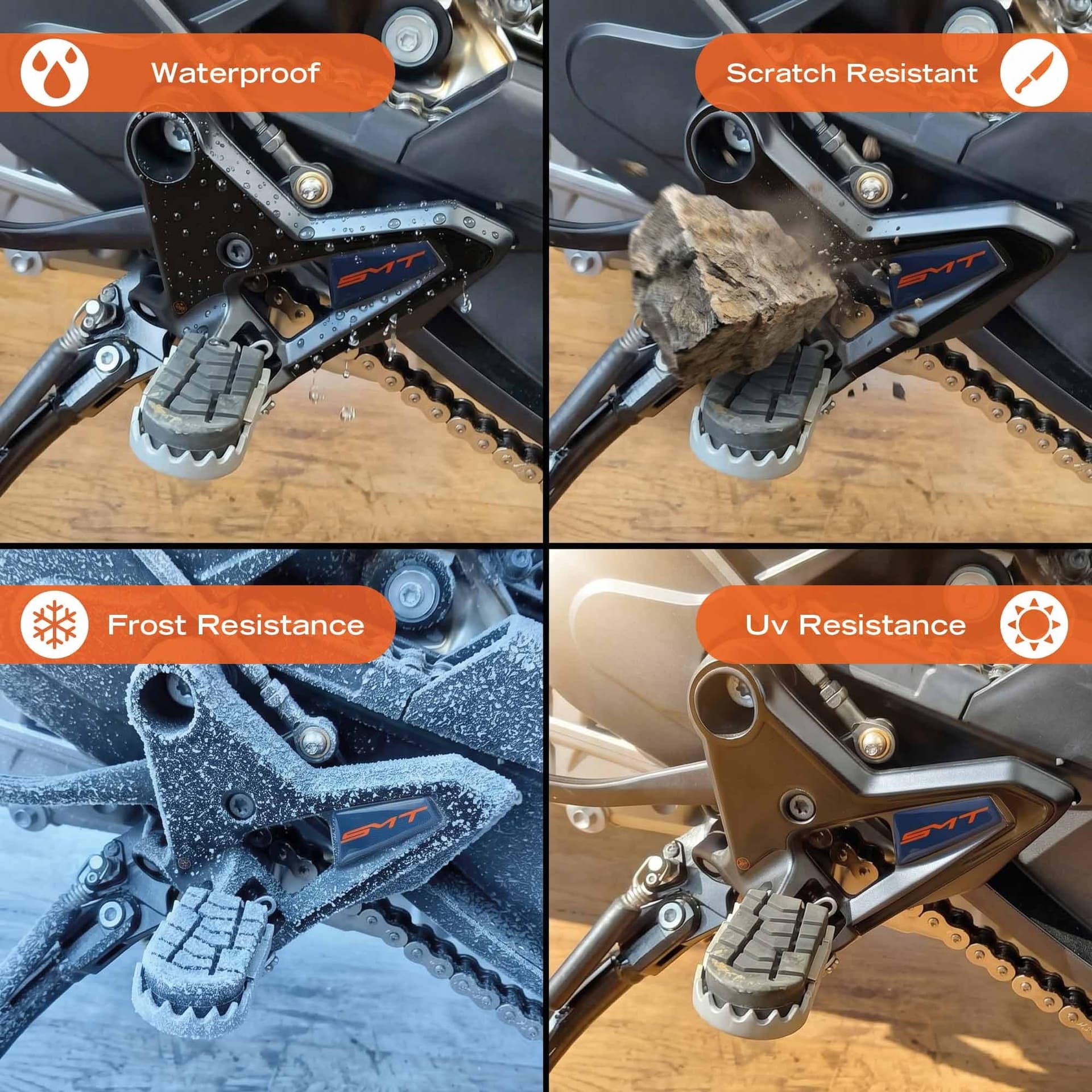 Adesivi 3D Protezioni Battitacco moto compatibili con KTM 890 SMT 2026 - 3