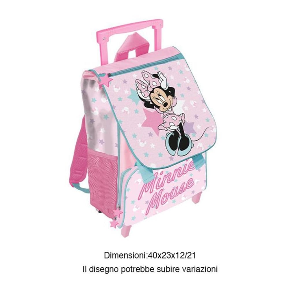 ZAINO TROLLEY ESTENSIBILE 40 CM MINNIE MANICO TELESCOPICO PER SCUOLA ELEMENTARE 672620A - 2