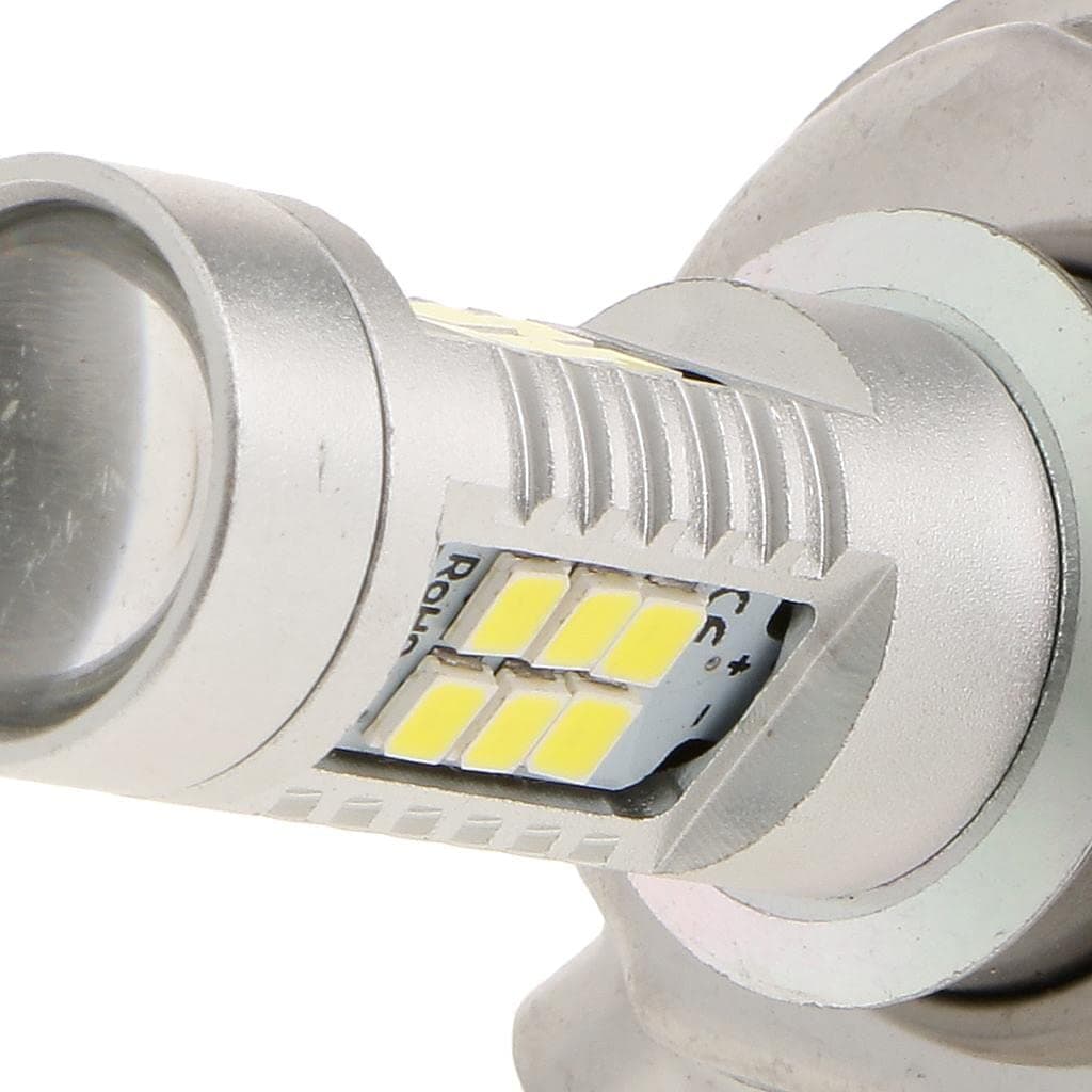 Coppia Lampadine LED H4 Biluce Bianco 6000K per Auto e Moto - 21 SMD 5630 Tuning 35W Alta Luminosità - 3