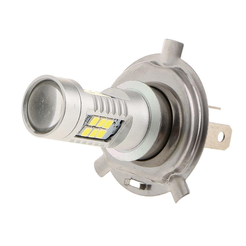 Coppia Lampadine LED H4 Biluce Bianco 6000K per Auto e Moto - 21 SMD 5630 Tuning 35W Alta Luminosità - 5