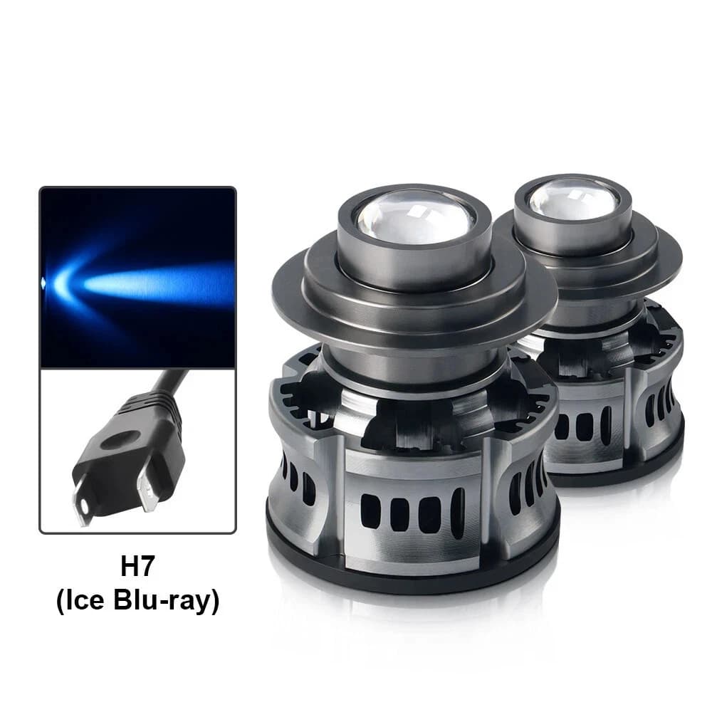 Kit LED H7 80W Effetto Laser Ice Blue per Alfa Giulietta - Lampade DRL e Fendinebbia No Errore - 5