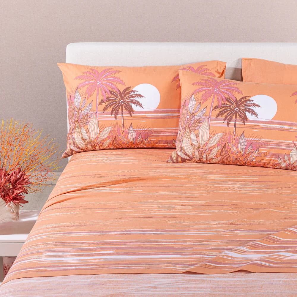 Completo Lenzuola Matrimoniale Palm Spring Caleffi in Cotone 250X280 - 6