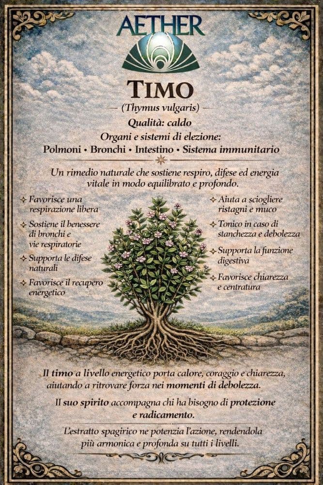 Estratto spagirico TIMO da agricoltura biologica .Integratore alimentare a base di piante e derivati (Thymus vulgaris)  Confezione 50 ml - 2