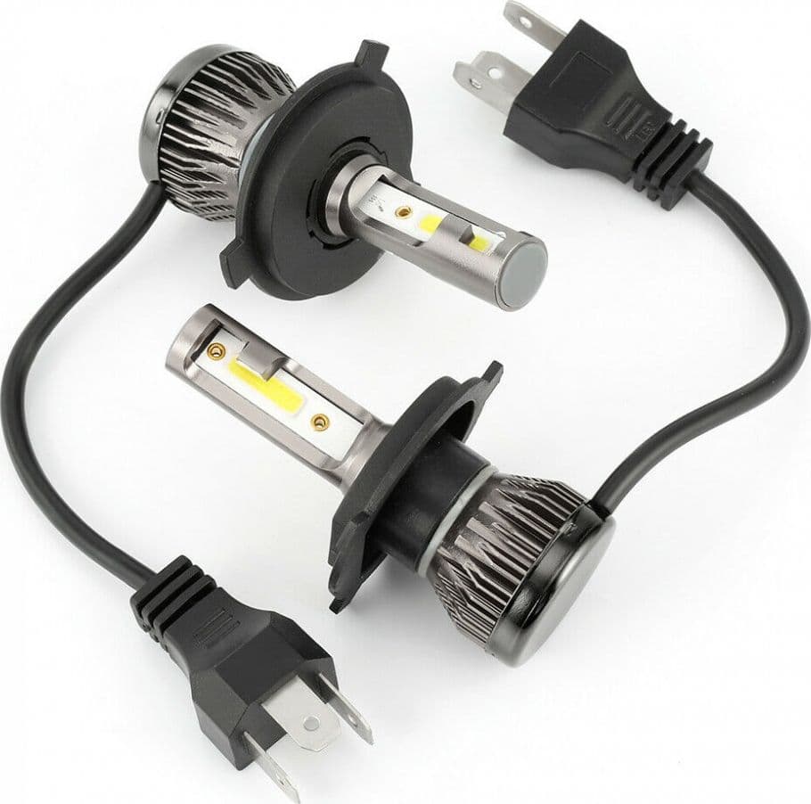 Kit Conversione LED H4 Fiat 500 D'Epoca 1957 - 1975 Lampadine 70W Bianco Ghiaccio con Adattatori - 4