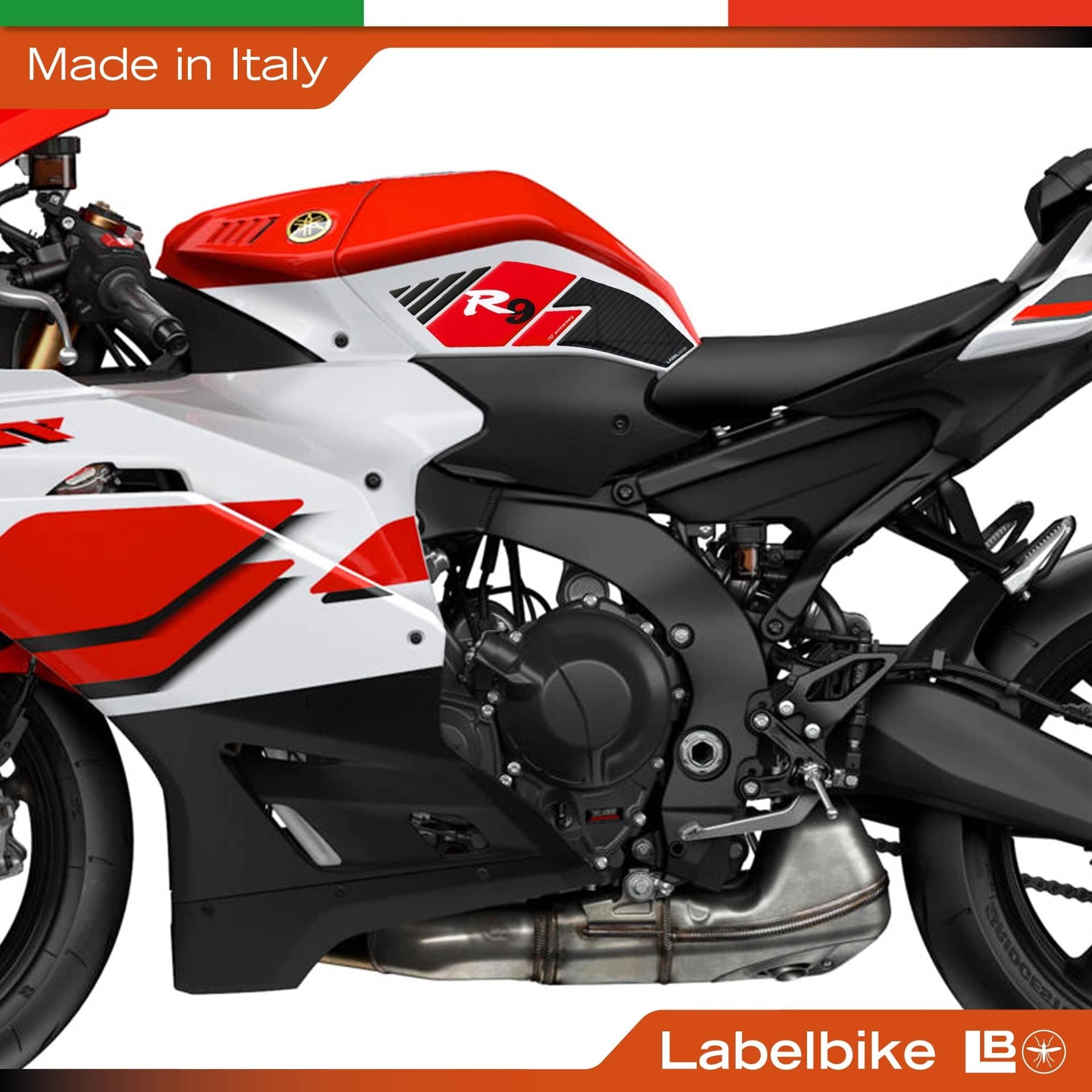 Adesivi Protezioni Laterali Serbatoio compatibili con Yamaha R9 2025-2026 - 17