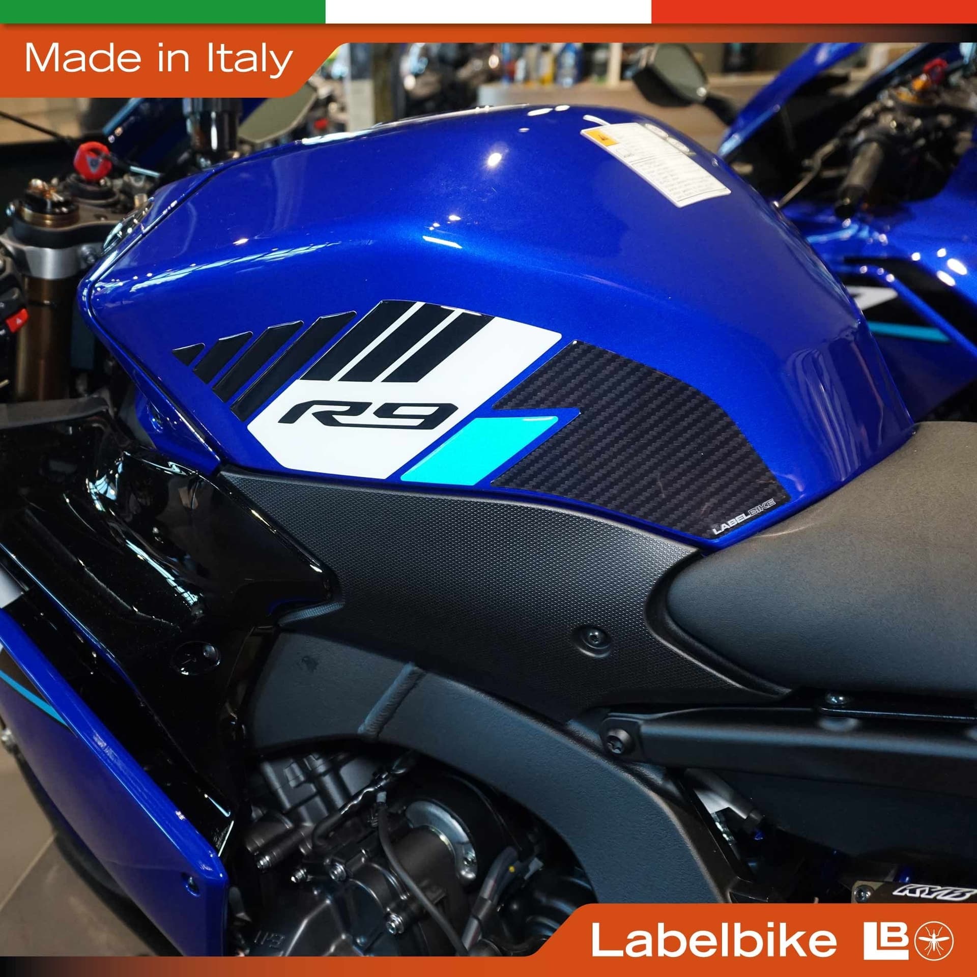 Adesivi Protezioni Laterali Serbatoio compatibili con Yamaha R9 2025-2026 - 3