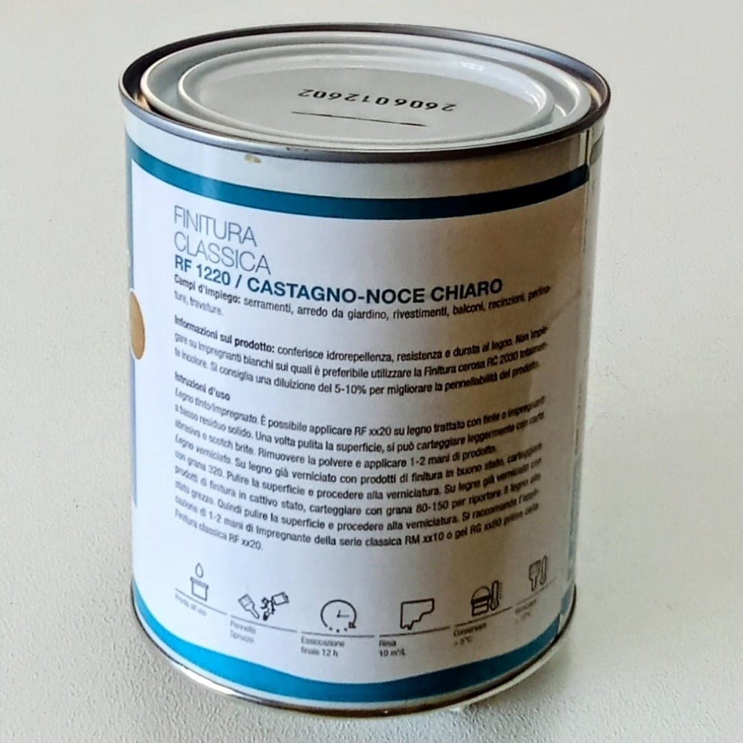 Renner RF 1220 750ml finitura castagno - noce chiaro semilucida base acqua - 2
