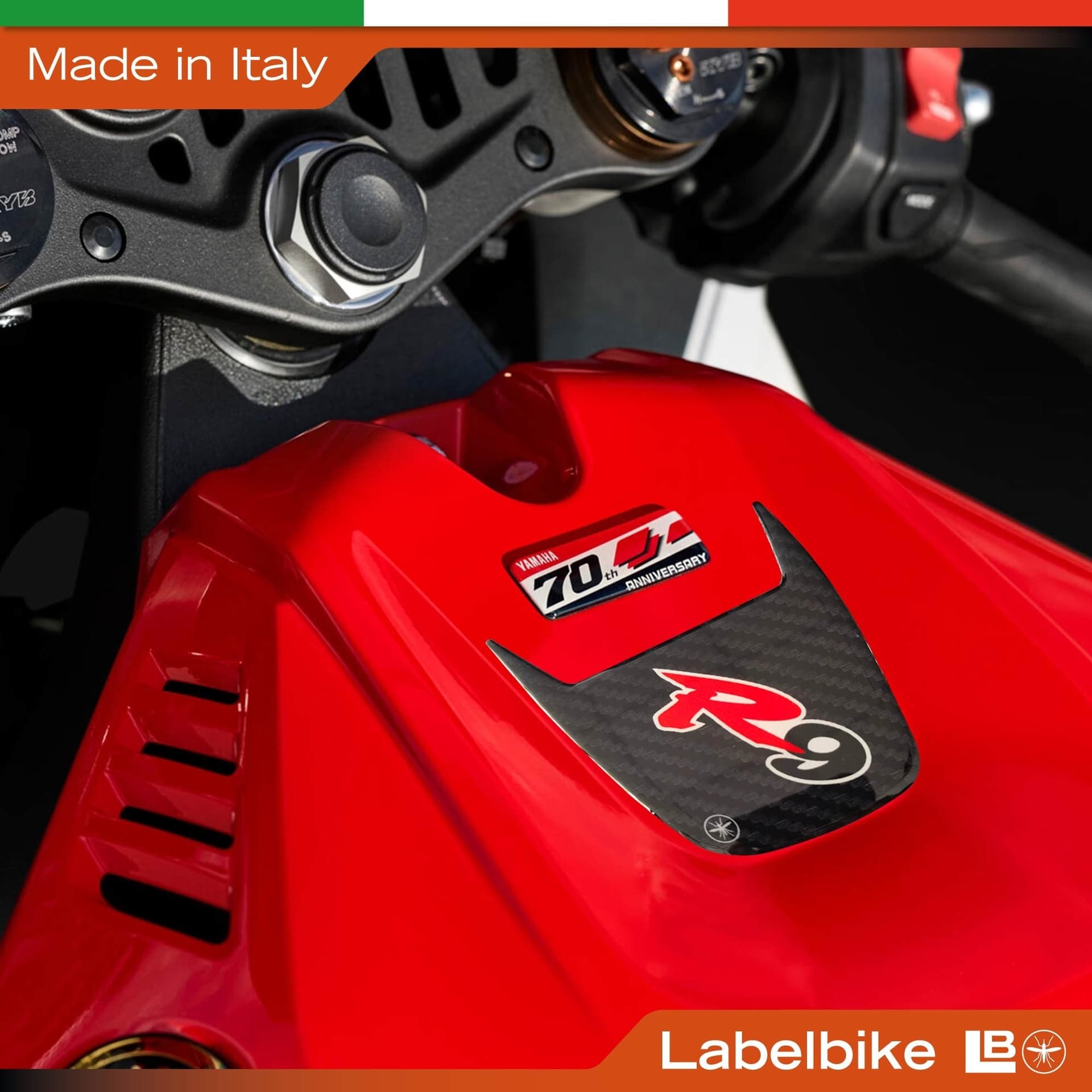 Adesivo Gel 3D Sopraserbatoio moto compatibile con Yamaha R9 2025-2026 - 15