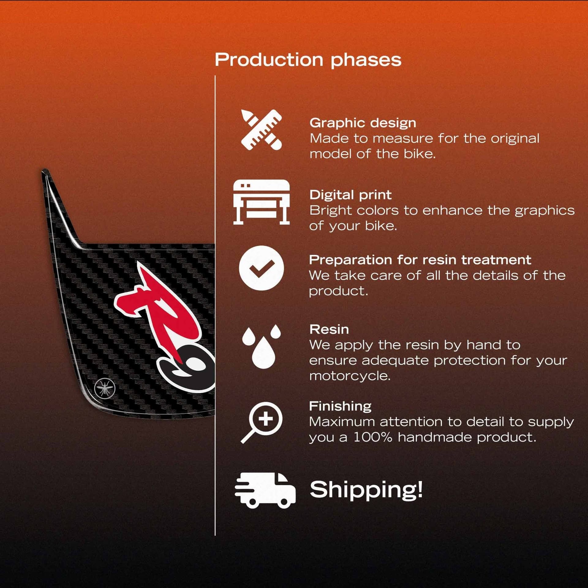 Adesivo Gel 3D Sopraserbatoio moto compatibile con Yamaha R9 2025-2026 - 17
