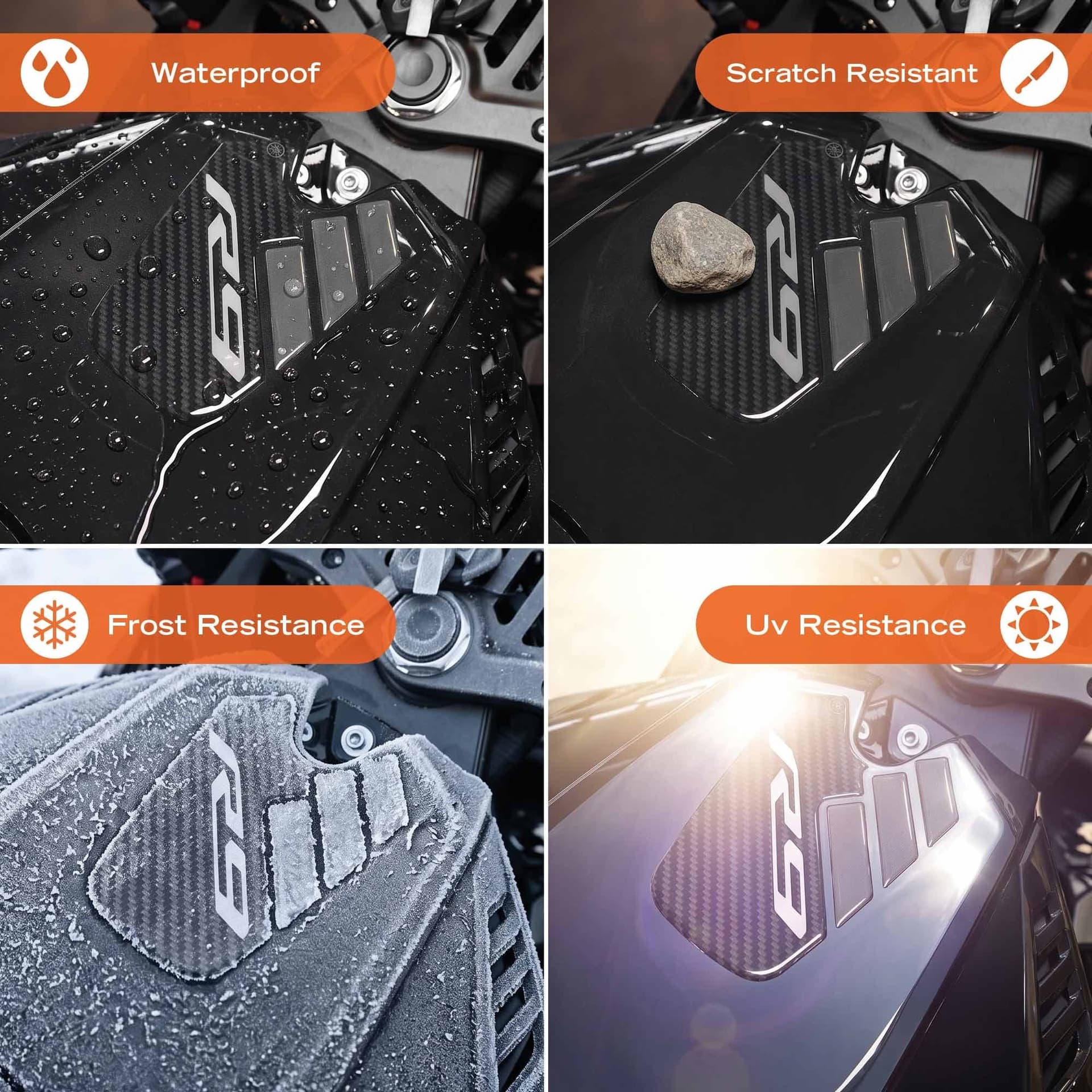Adesivo Gel 3D Sopraserbatoio moto compatibile con Yamaha R9 2025-2026 - 10
