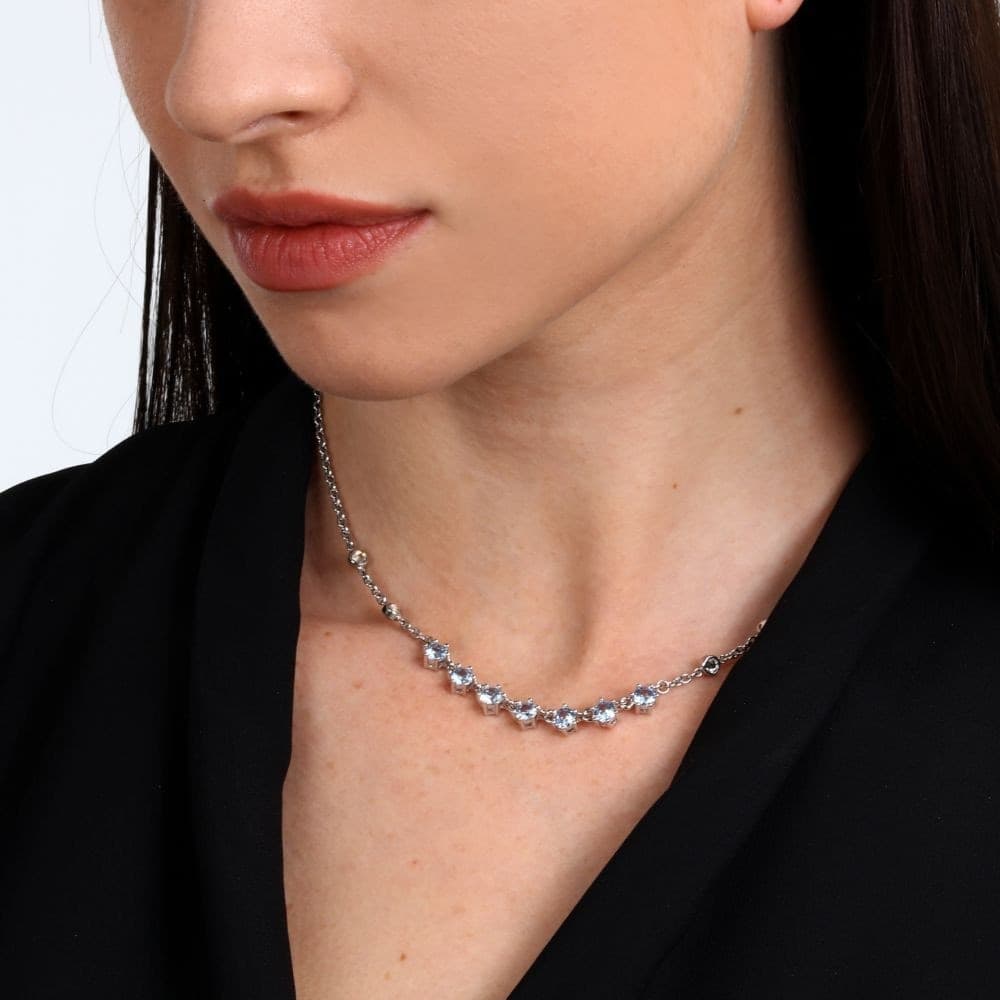 Collana Morellato Colori Acciaio Cristalli Azzurri (SAVY14) - 5