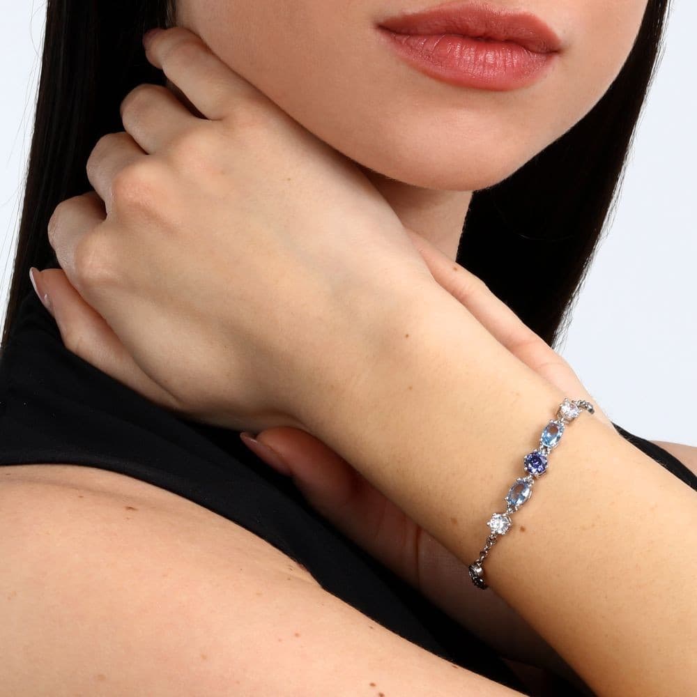 Bracciale Morellato Colori Acciaio Cristalli Blu (SAVY18) - 6
