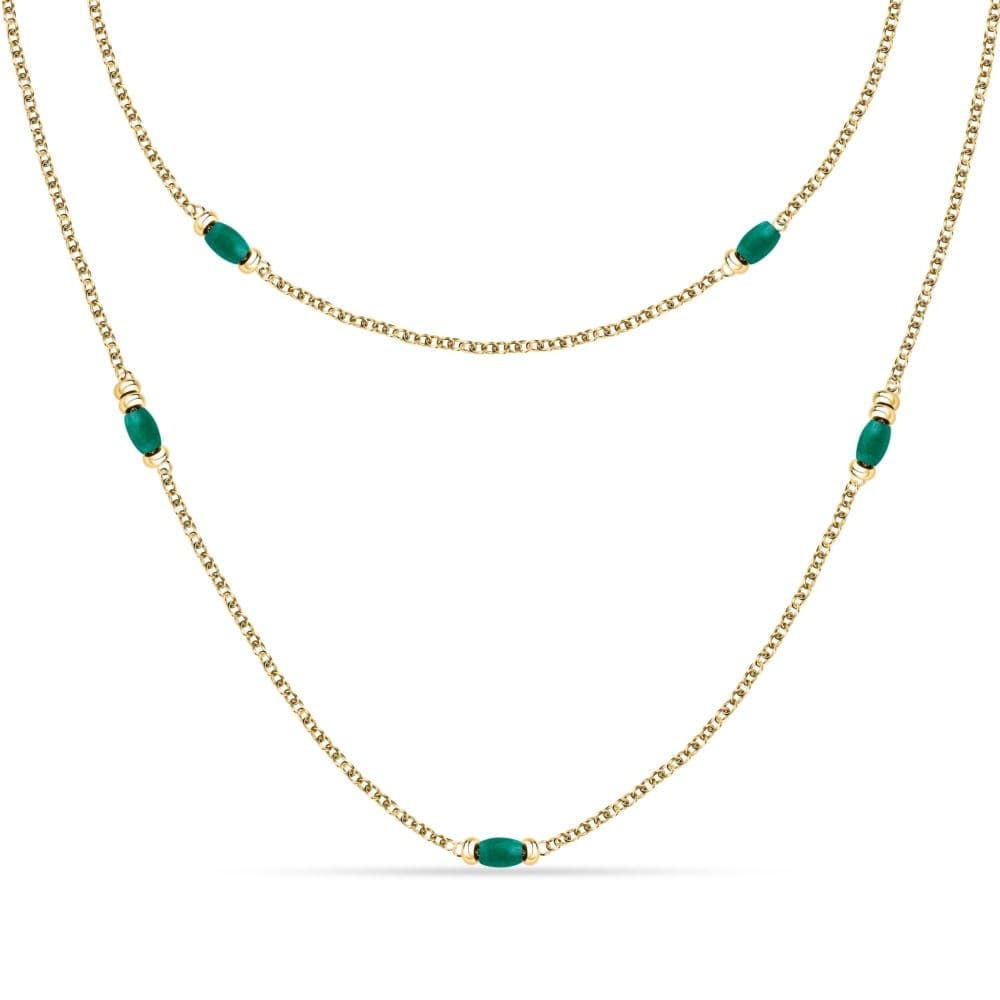 Collana Morellato Colori Acciaio Dorato Verde (SAXQ01)
