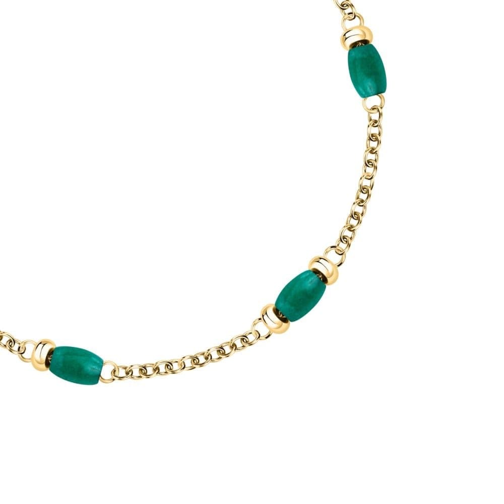 Bracciale Morellato Colori Dorato Pietre Verdi (SAXQ14) - 2