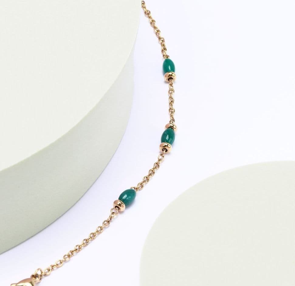 Bracciale Morellato Colori Dorato Pietre Verdi (SAXQ14) - 4