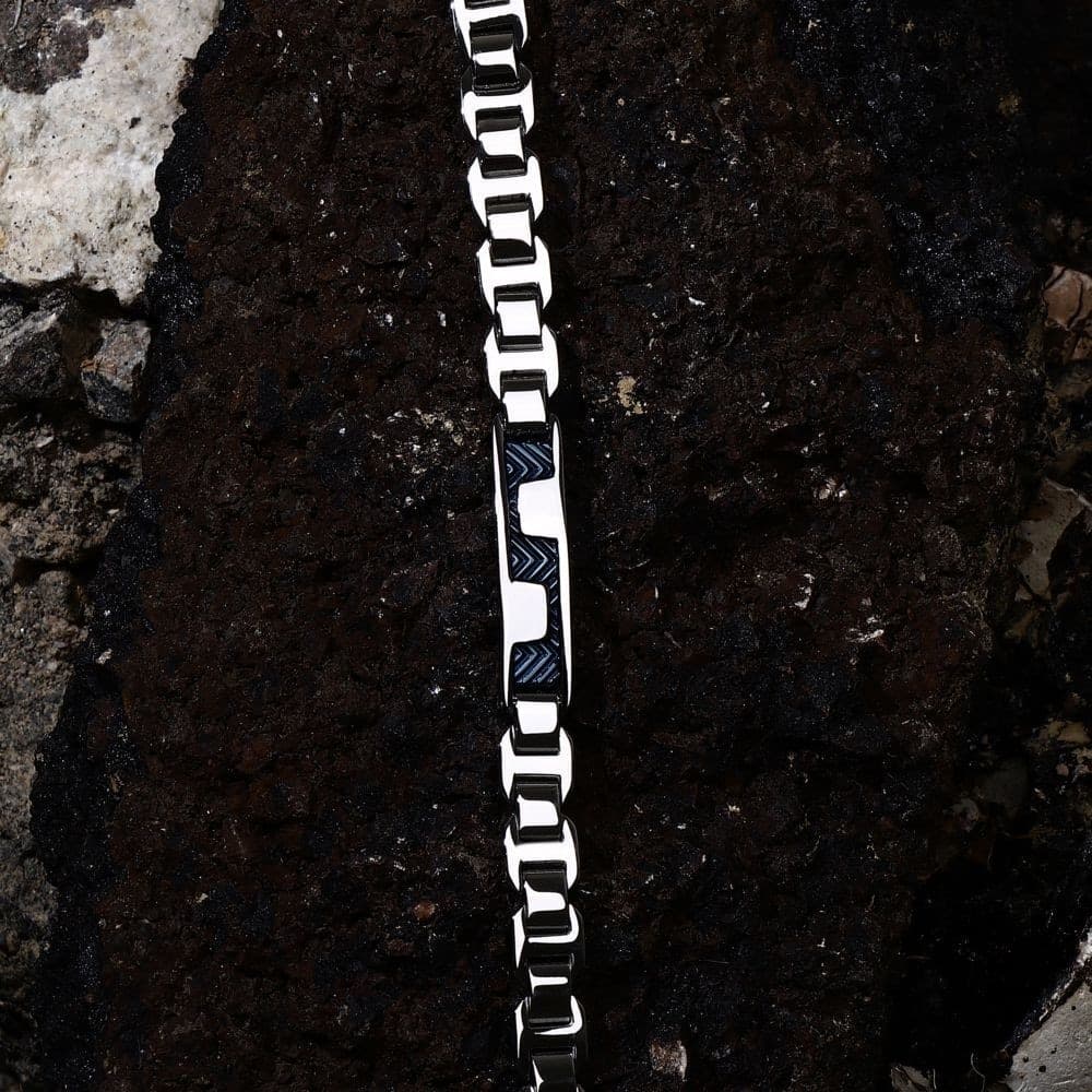 Bracciale Sector Premium Acciaio Inserti Blu (SAVK14) - 4