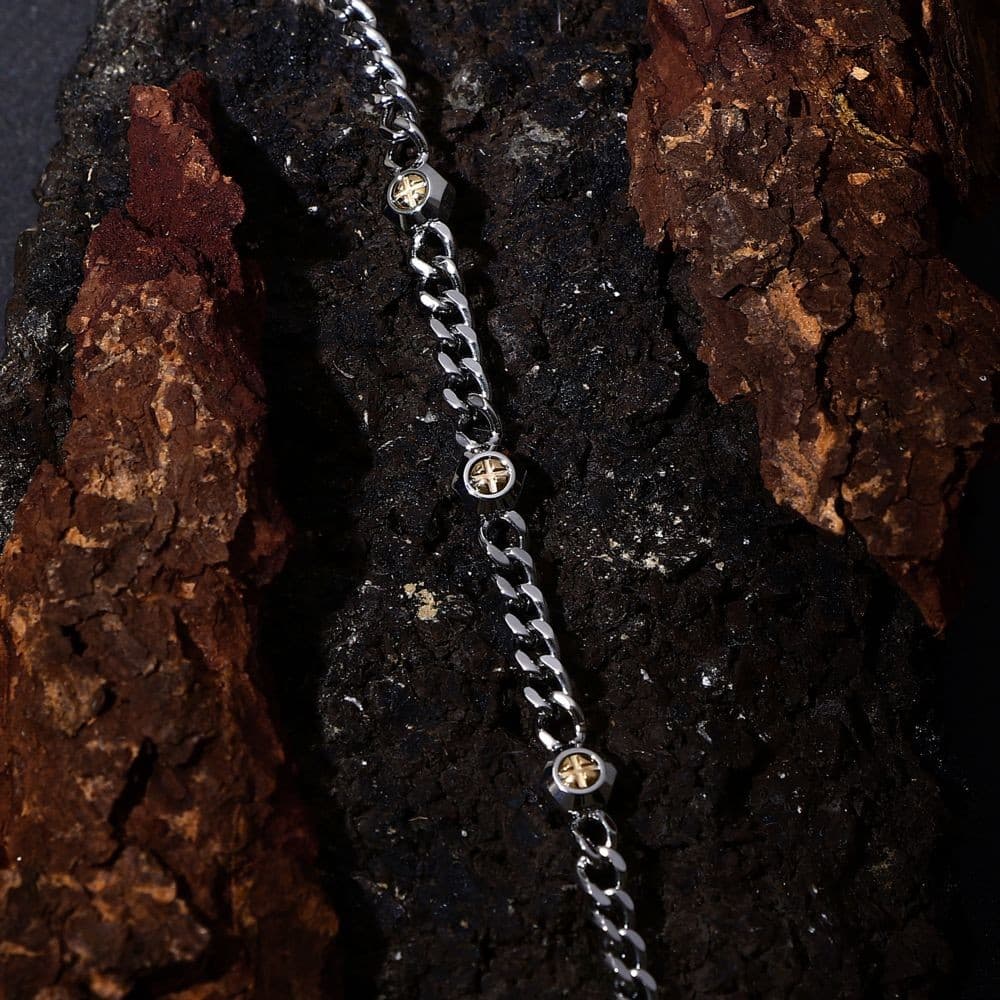 Bracciale Sector Basic Acciaio con Dettagli Dorati (SZS128) - 4