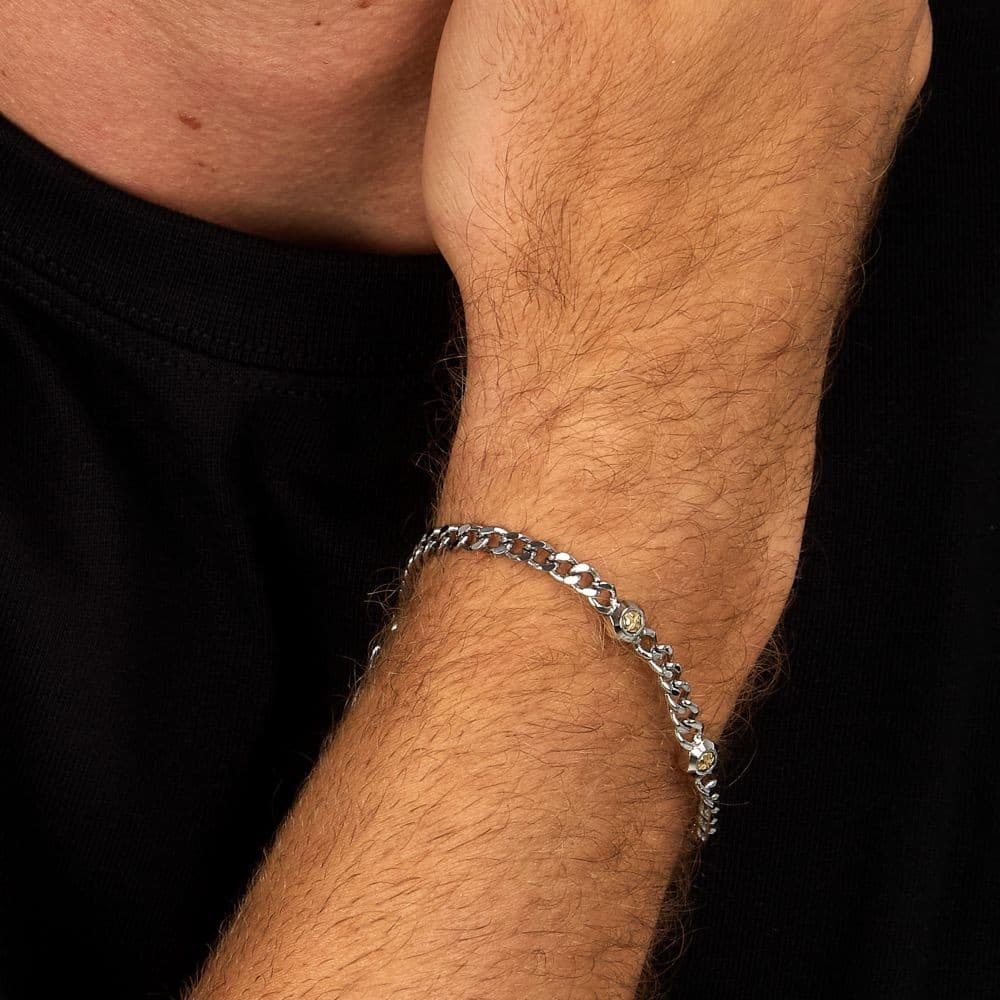 Bracciale Sector Basic Acciaio con Dettagli Dorati (SZS128) - 6