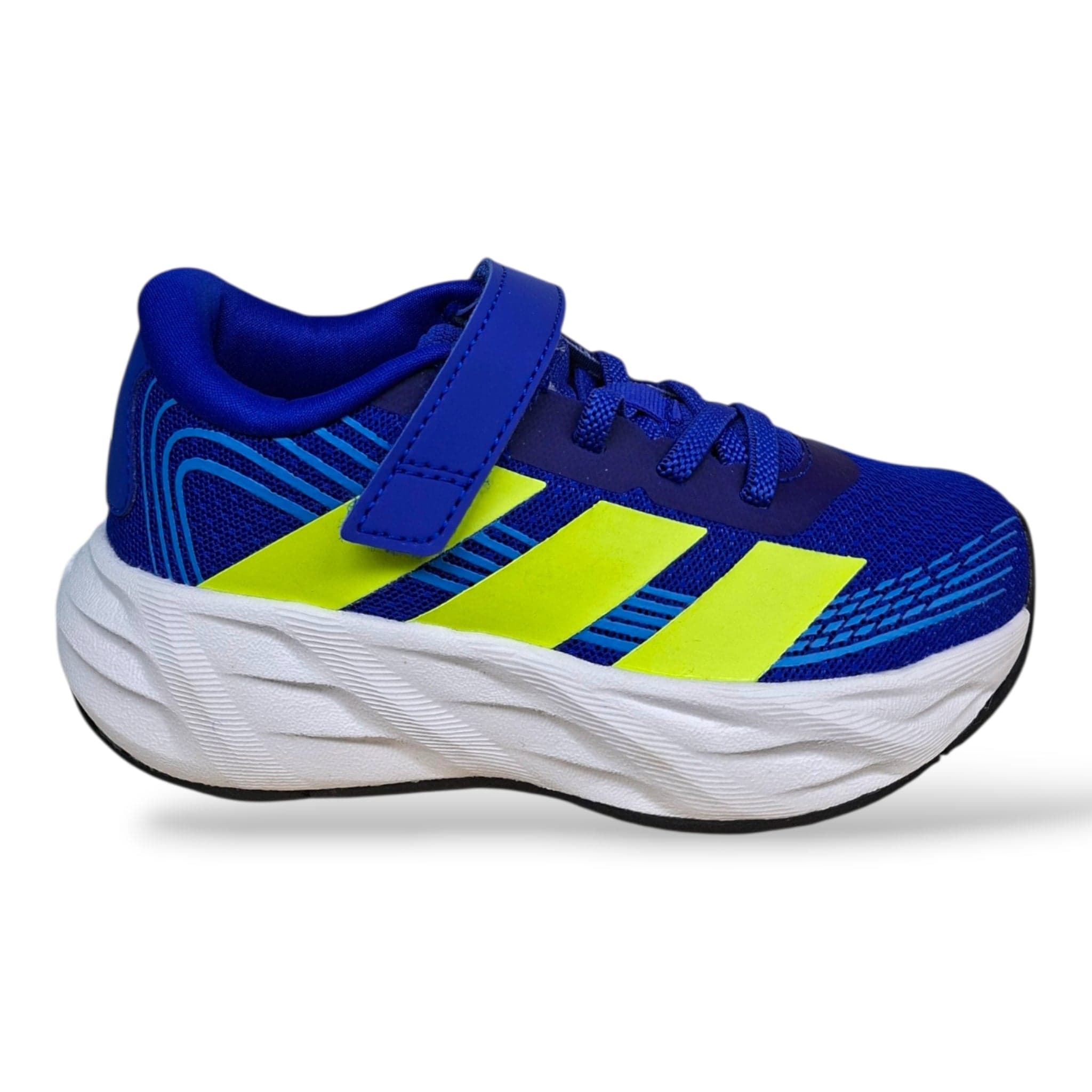 Adidas Galaxy 8 Sneakers Bambini e Ragazzi Blue Giallo – Lacci Elastici e Velcro | Scarpe Sportive Unisex 20-35