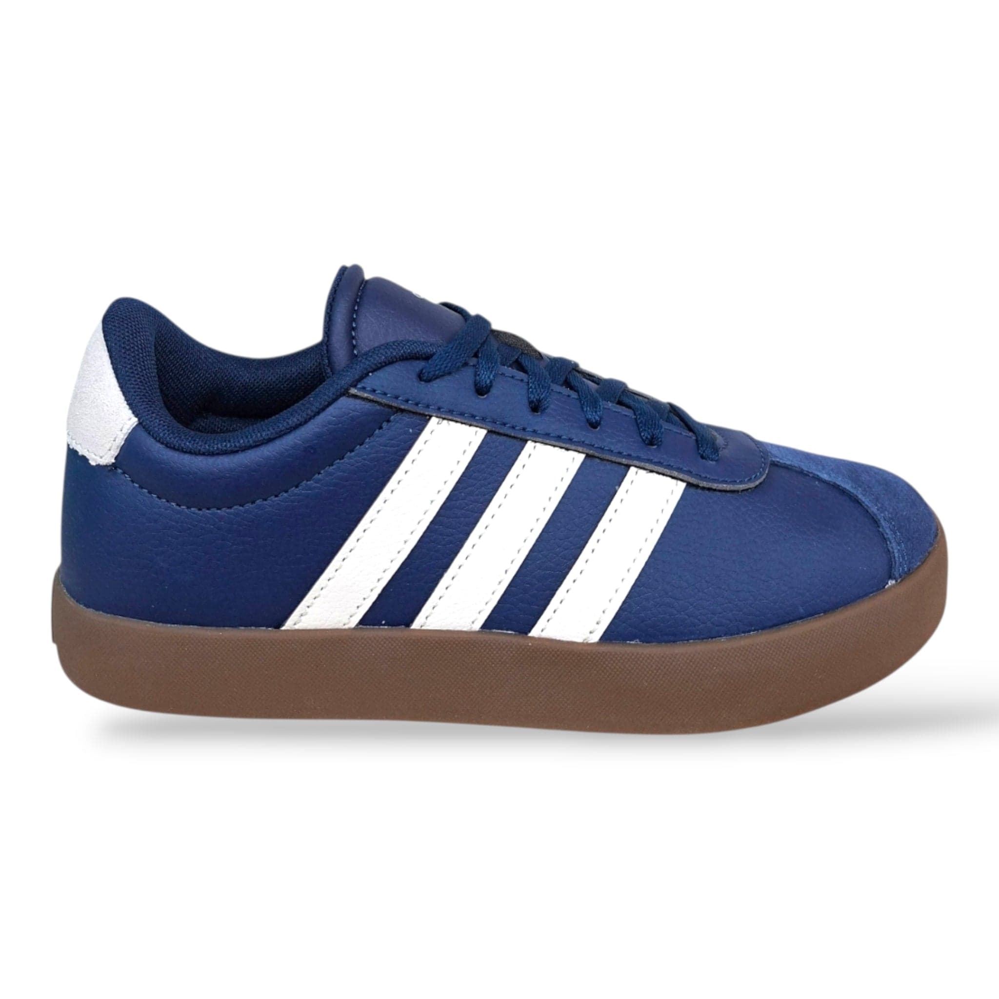 Adidas VL Court Sneakers Bambini e Ragazzi Blue Marrone – Lacci | Scarpe Sportive in Pelle e Suede Taglie 36-40