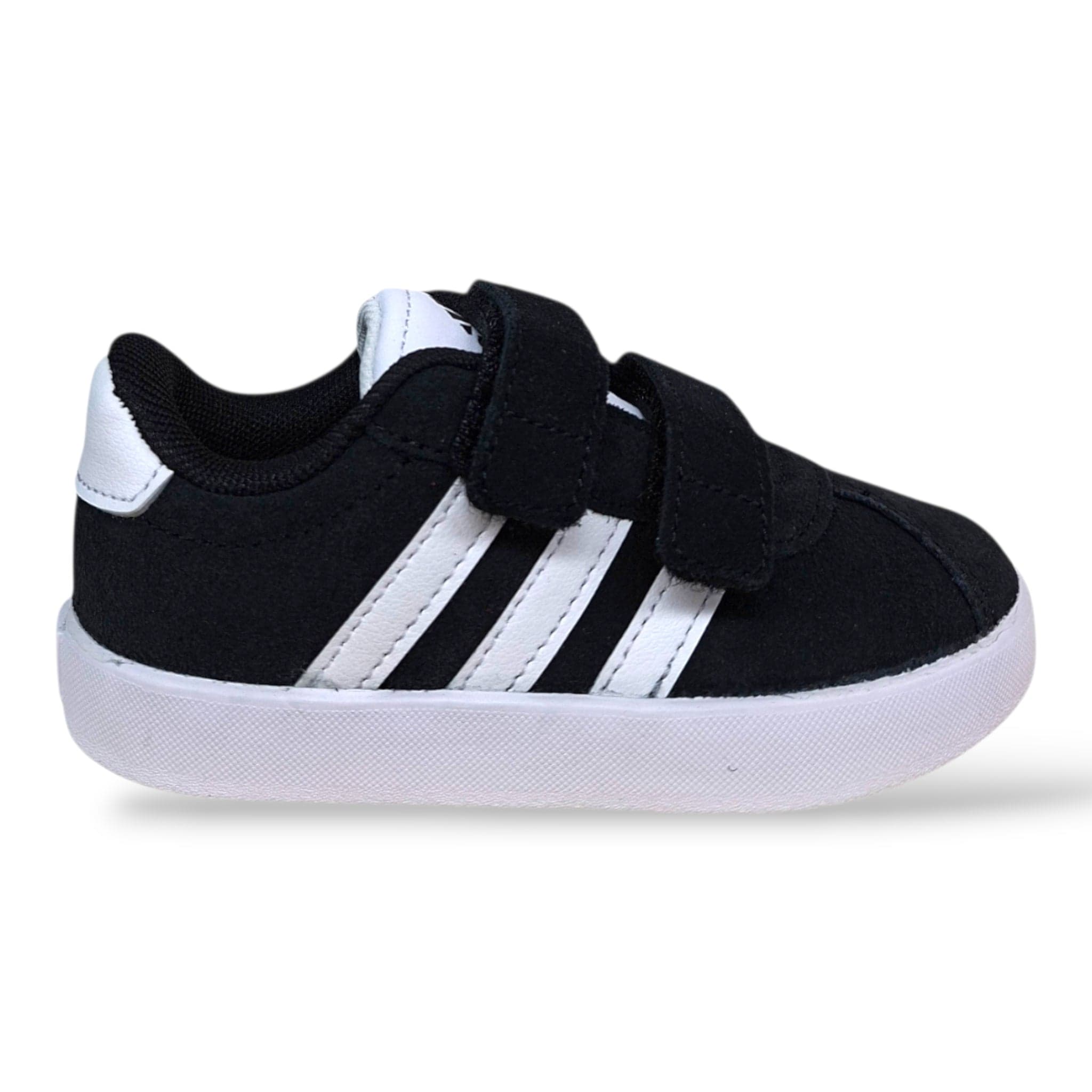 Adidas VL Court Sneakers Bambini Nero Bianco – Velcro a Strappo | Scarpe in Suede Bambino Piccolo 20-27