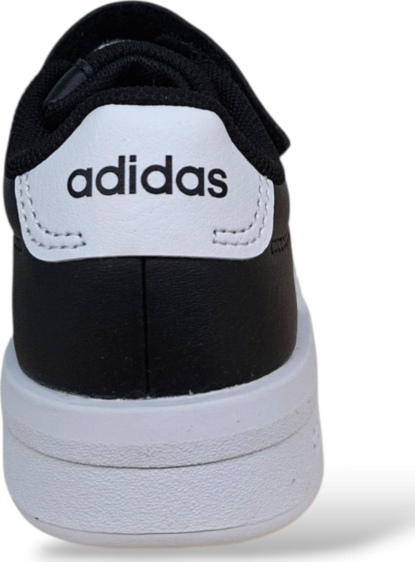 Adidas Grand Court Sneakers Bambini e Ragazzi Nero Bianco – Lacci Elastici e Velcro | Scarpe in Pelle Unisex 28-35 - 3
