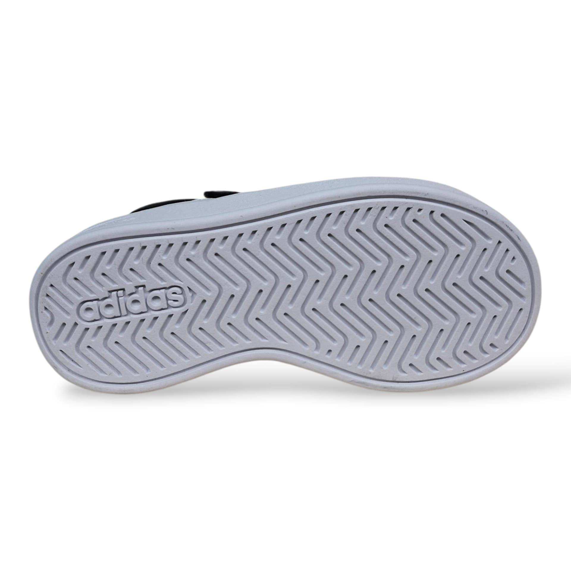 Adidas Grand Court Sneakers Bambini e Ragazzi Nero Bianco – Lacci Elastici e Velcro | Scarpe in Pelle Unisex 28-35 - 5