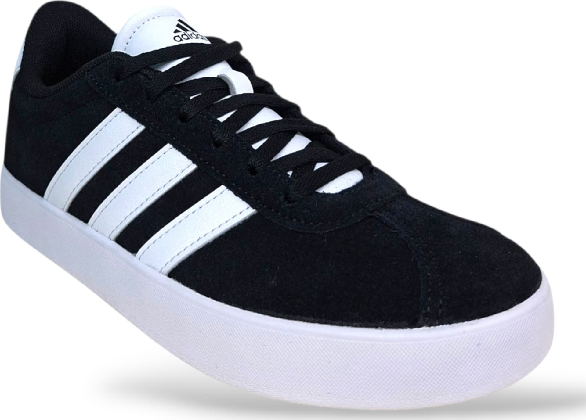 Adidas VL Court Sneakers Bambini e Ragazzi Nero Bianco – Lacci | Scarpe in Suede Unisex Taglie Grandi 36-40 - 2