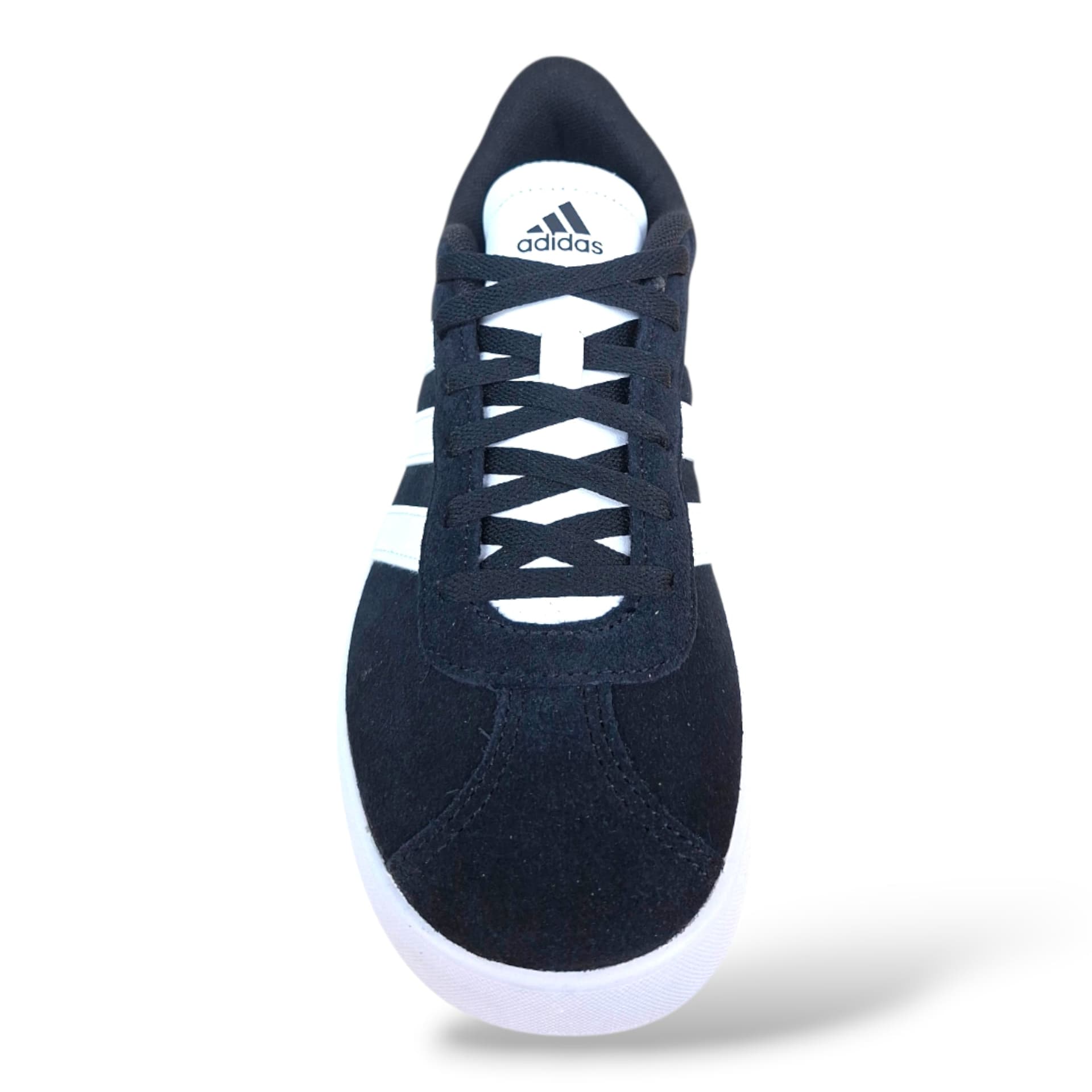 Adidas VL Court Sneakers Bambini e Ragazzi Nero Bianco – Lacci | Scarpe in Suede Unisex Taglie Grandi 36-40 - 4